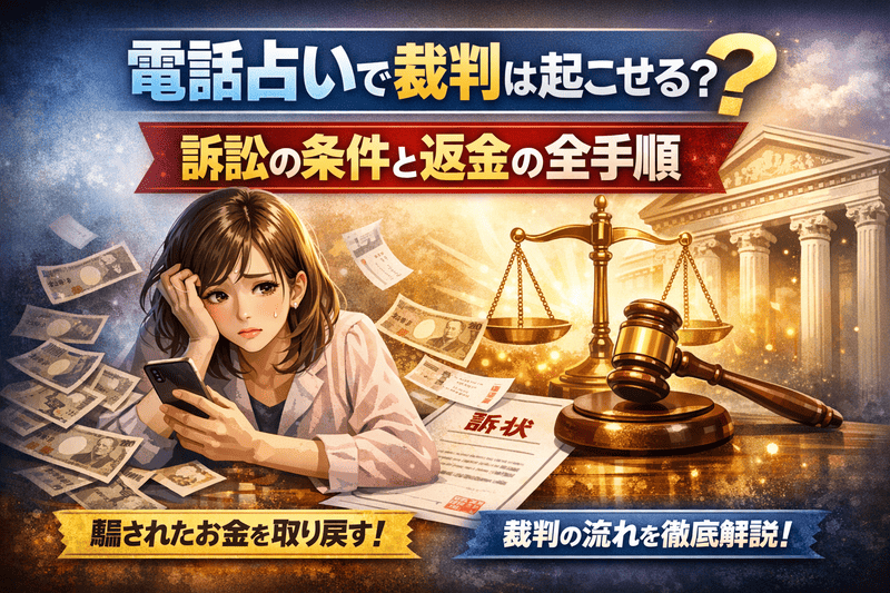 電話占いで裁判は起こせる？訴訟の条件と返金を勝ち取るための全手順